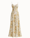 Yellow Meadow
Çiçekli Keten Maxi Elbise