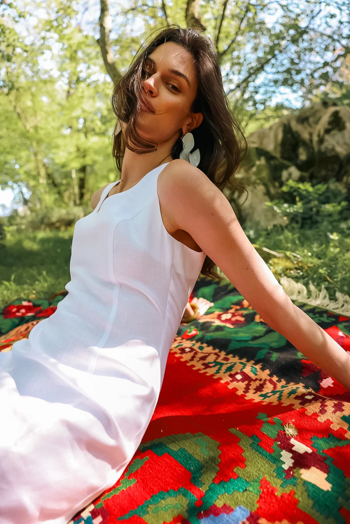 Hilda Montenegro White Elbise