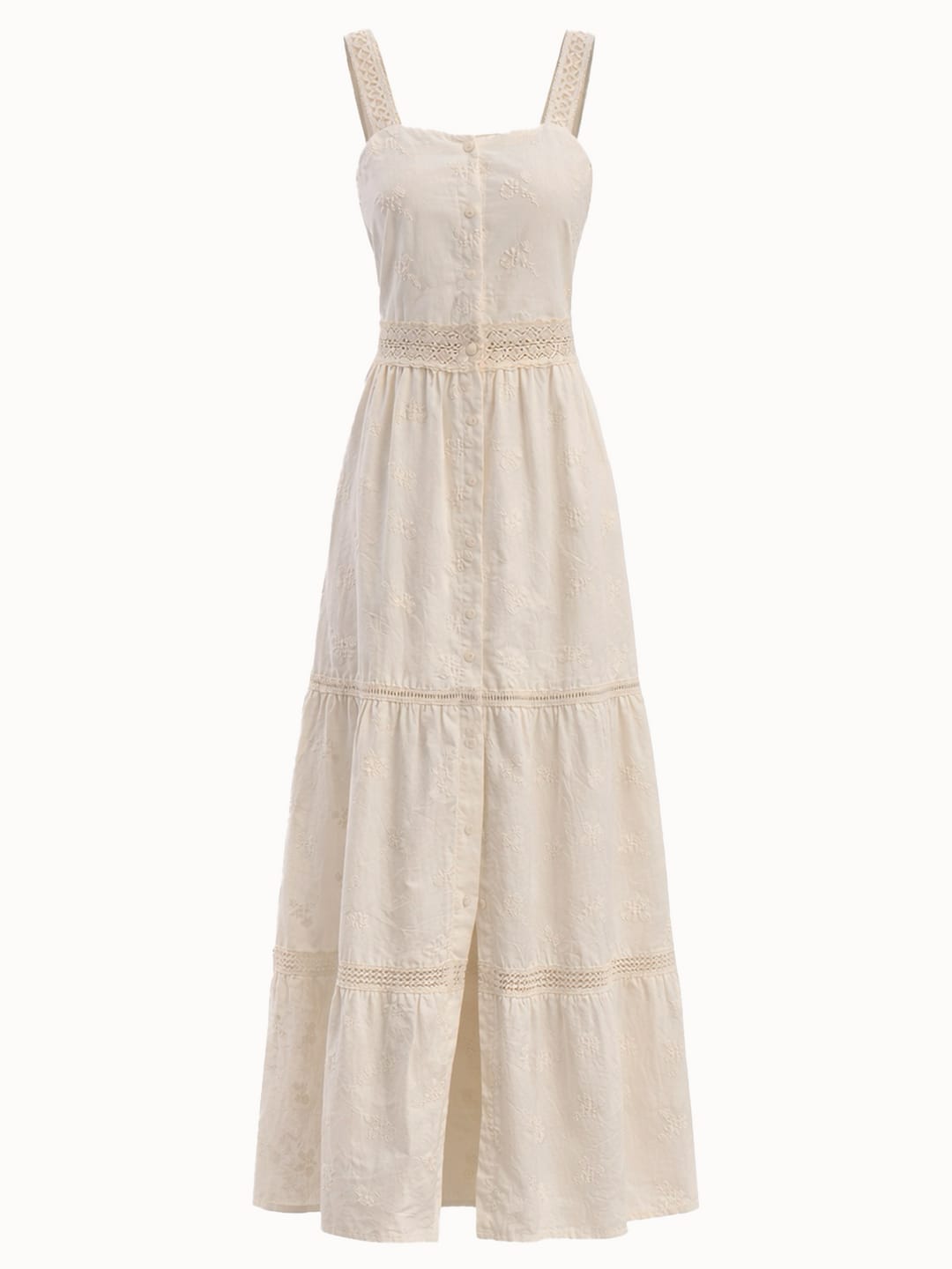 SOFT ROSE NAKIŞLI KOTON MAXİ ELBİSE