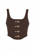 GAİA TOP KOYU- KAHVERENGİ