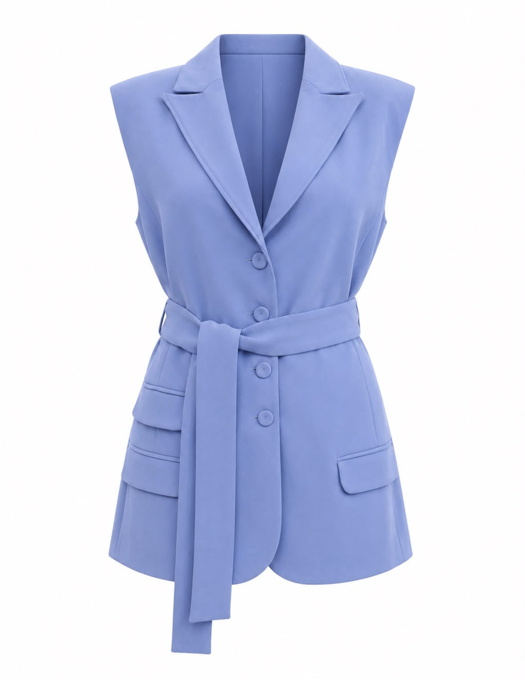 LİLA KUŞAKLI BLAZER YELEK