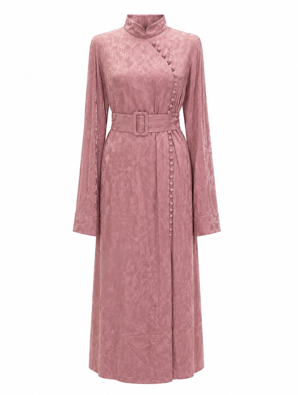 PEMBE MAXİ ELBİSE