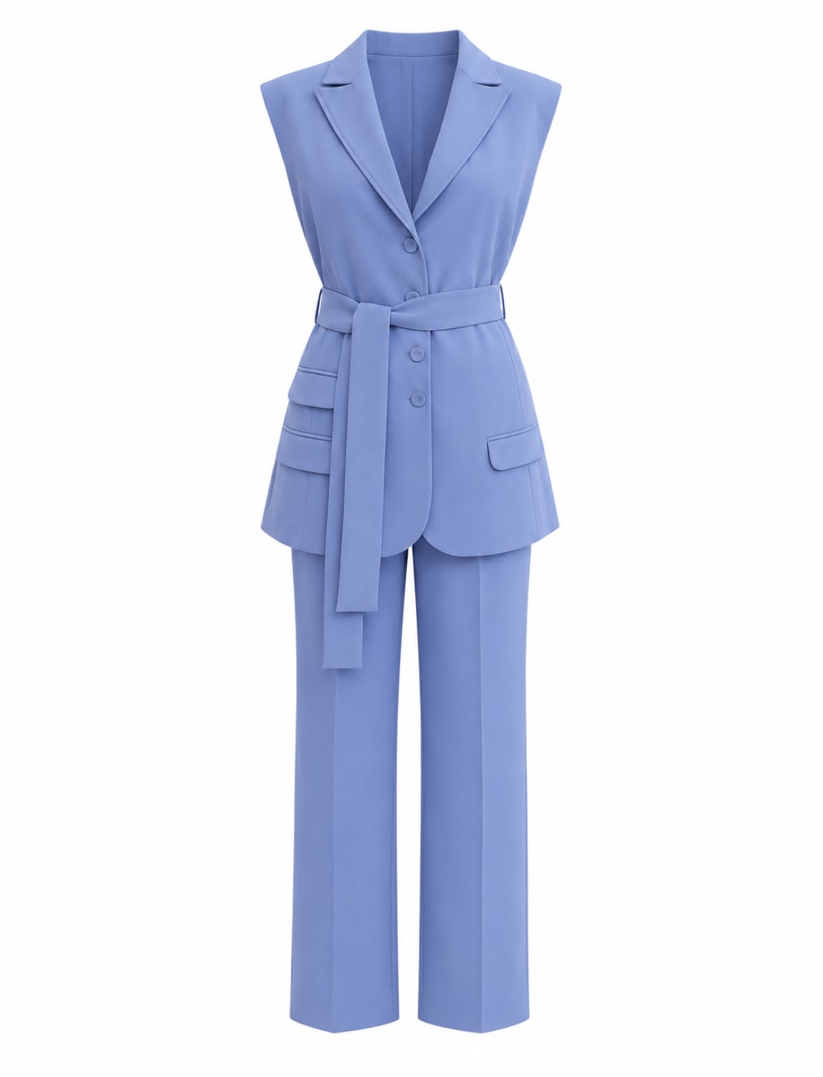 LİLA KUŞAKLI BLAZER YELEK